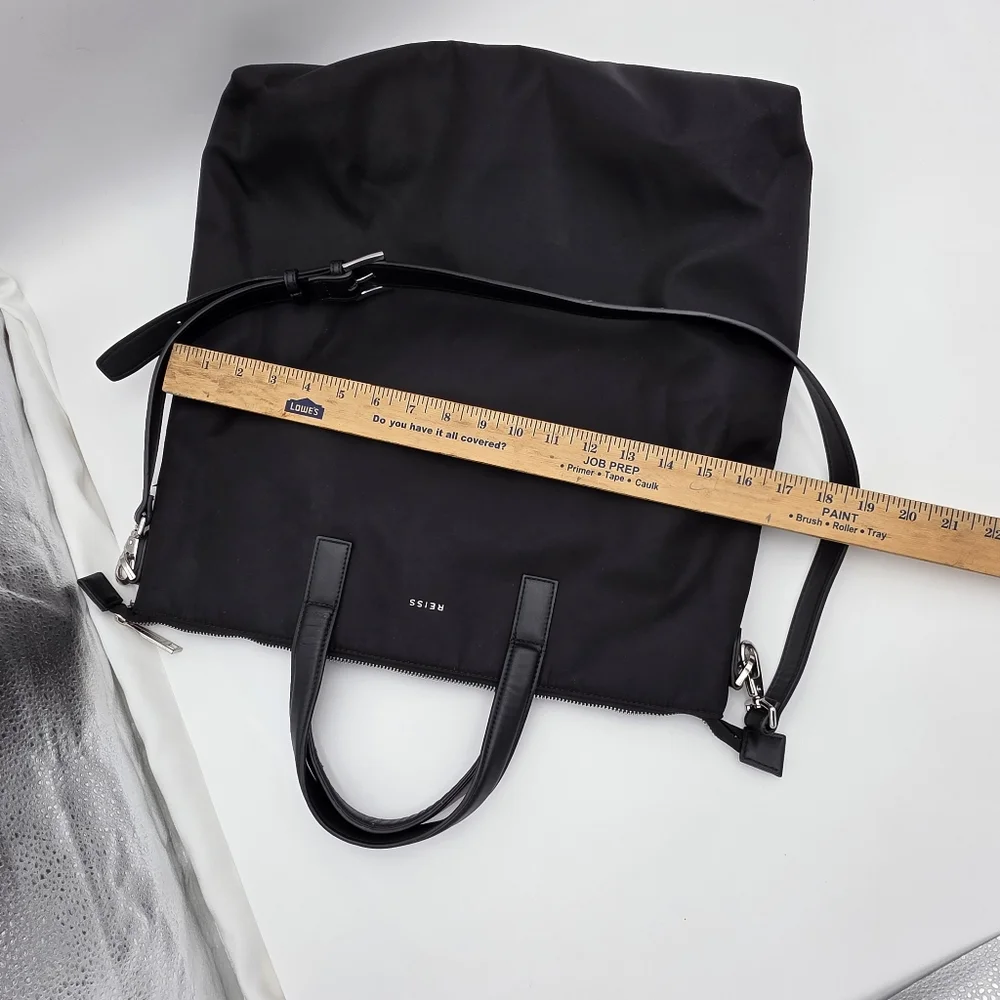 Reiss Carlton Nylon Black Messenger Bag - Picture 16 of 16